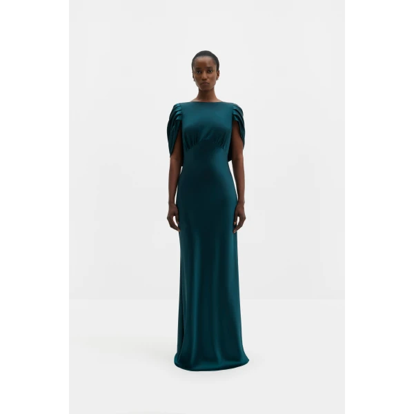 By Malina Louise Maxi Dress in Teal, view 2