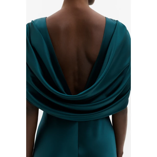 By Malina Louise Maxi Dress in Teal, view 4