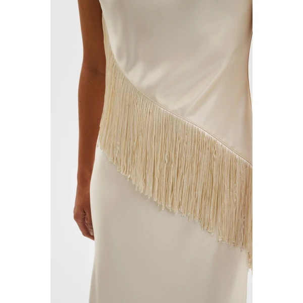 By Malina Lovis Midi Dress in Pearl, view 4
