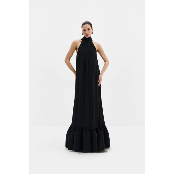By Malina Lykke Maxi Dress in Black, view 2