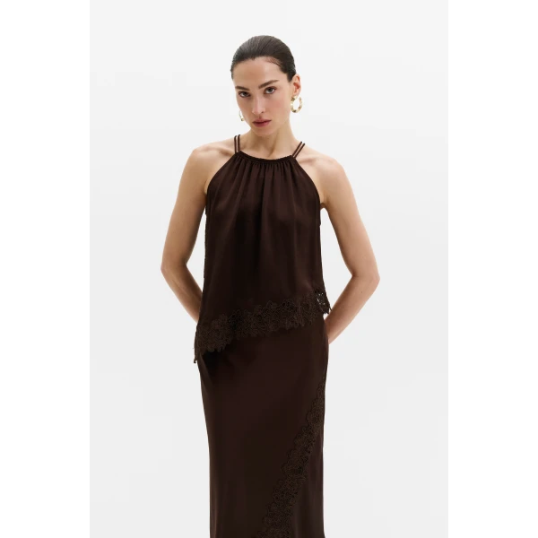 By Malina Madina Top in Dark Brown, view 2
