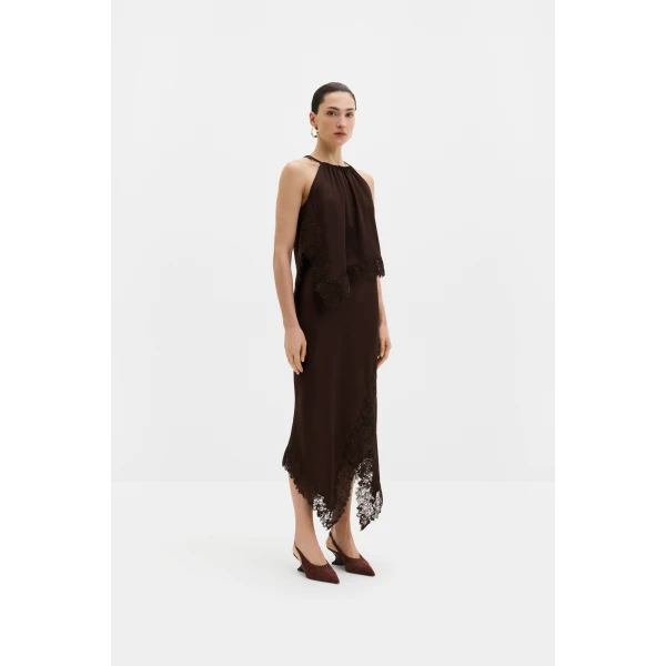 By Malina Madina Top in Dark Brown, view 3
