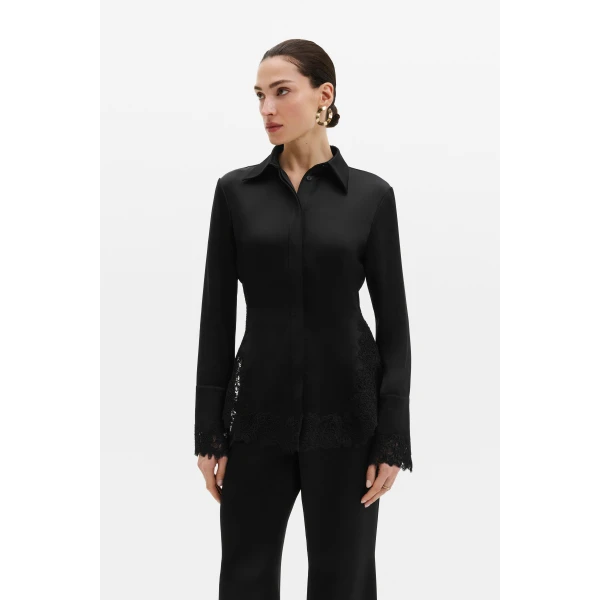 By Malina Malou Shirt in Black, view 2