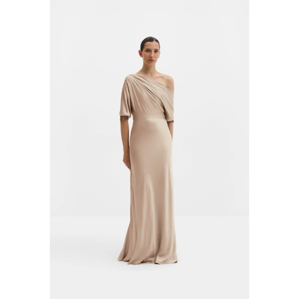 By Malina Marisa Maxi Dress in Champagne, view 2