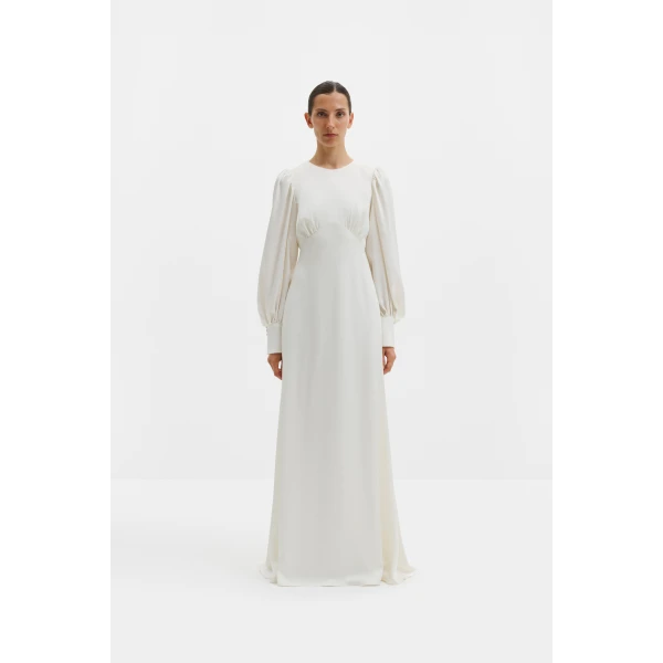 By Malina Mathilde Gown in Cream, view 2