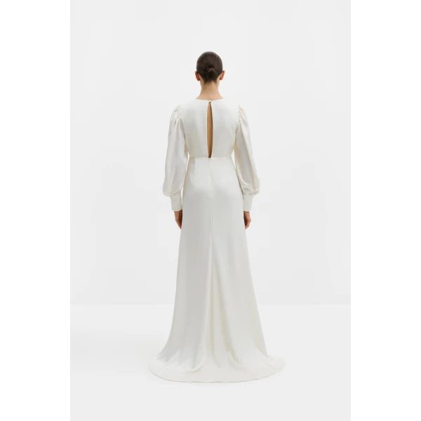 By Malina Mathilde Gown in Cream, view 3