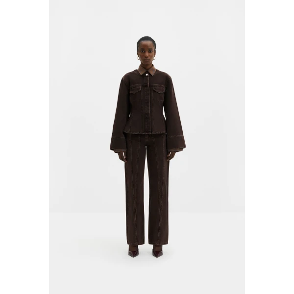 By Malina Meja Shirt in Brown Wash, view 4