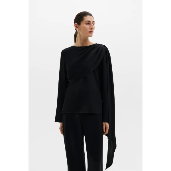 By Malina Melandy Blouse in Black, view 4