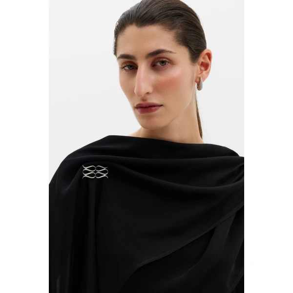 By Malina Melandy Blouse in Black, view 6