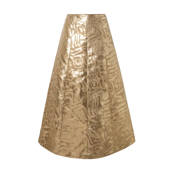 By Malina Meline Midi Skirt in Savannah Metallic