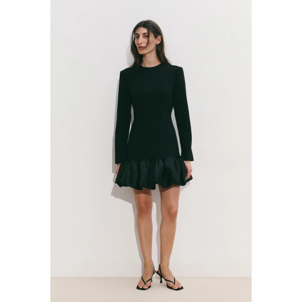 By Malina Miki Mini Dress in Black, view 2