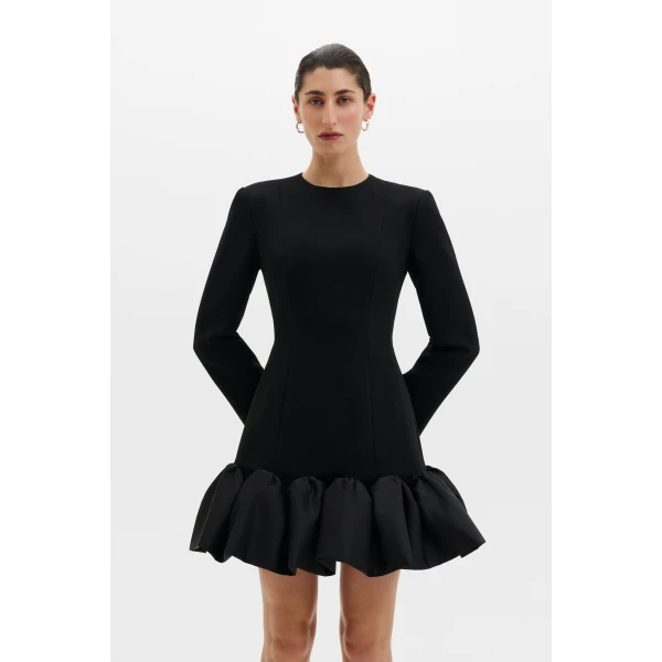 By Malina Miki Mini Dress in Black, view 4