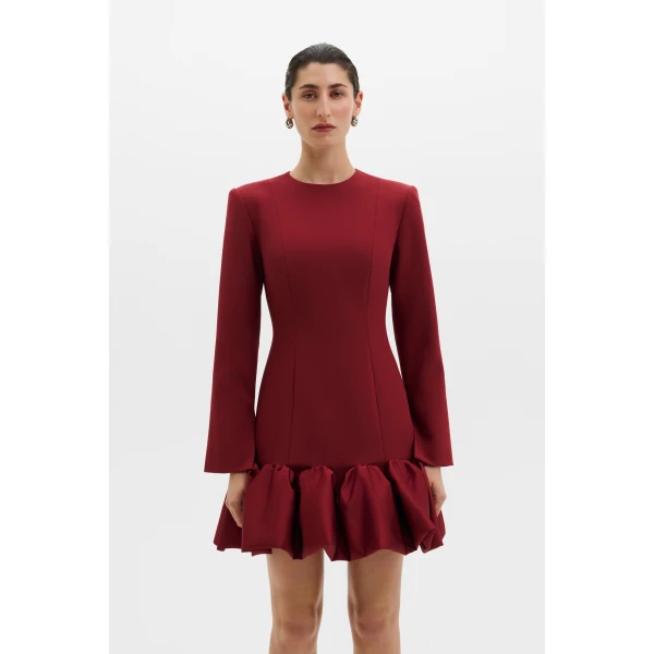 By Malina Miki Mini Dress in Ruby, view 2