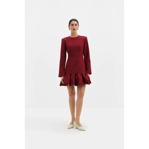 By Malina Miki Mini Dress in Ruby, view 3