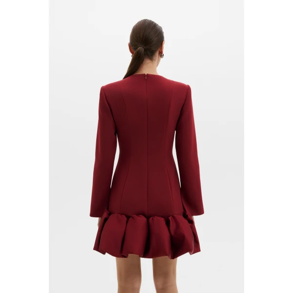 By Malina Miki Mini Dress in Ruby, view 4