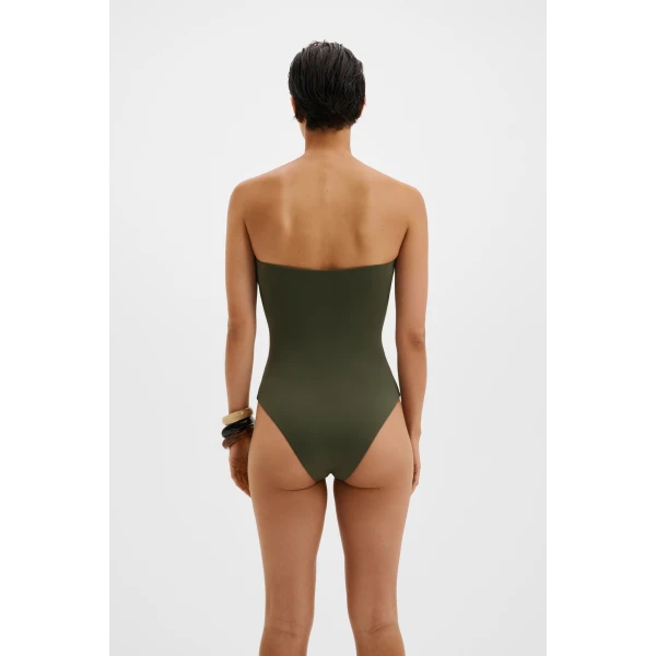 By Malina Milea Swimsuit in Dusty Olive, view 5