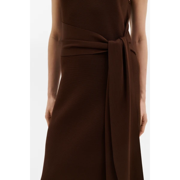 By Malina Minna Maxi Dress in Dark Brown, view 4