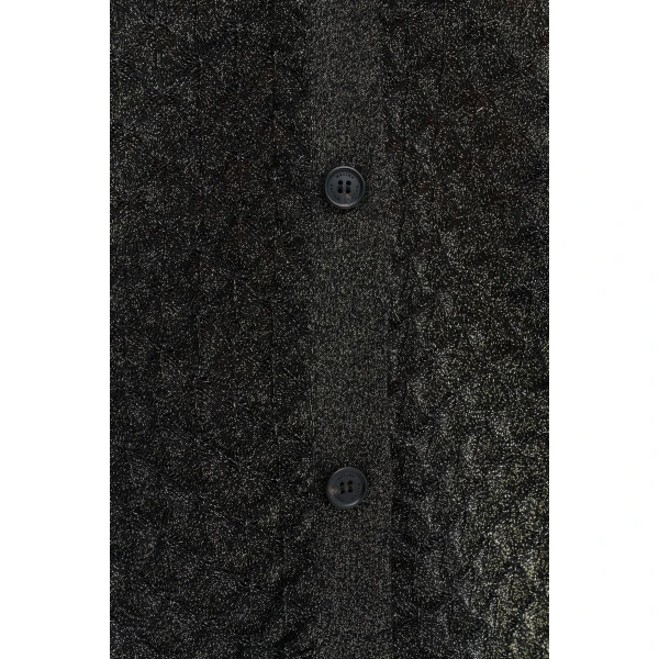 By Malina Moa Oversized Shirt in Black Metallic, view 5