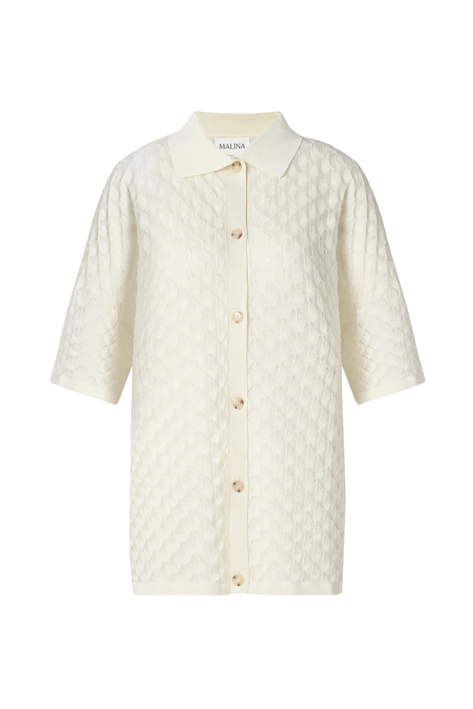 By Malina Moa Oversized Shirt in Cream By Malina Moa Oversized Shirt in Cream