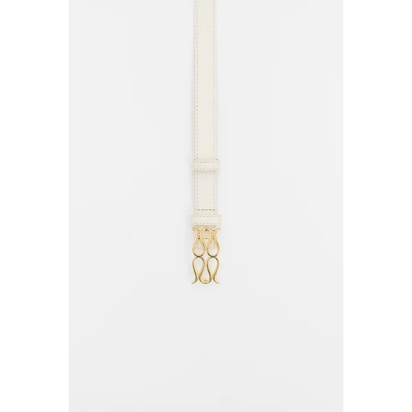By Malina Monogram Belt in Vanilla, view 3