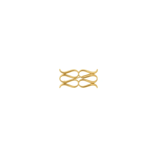 By Malina Monogram Brooch in Gold Metallic