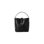 By Malina Monogram Bucket Bag in Black
