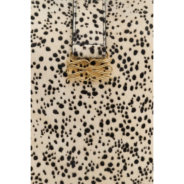 By Malina Monogram Bucket Bag in Shaded Dot, view 4