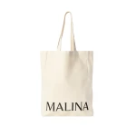 By Malina Monogram Canvas Bag in Cream