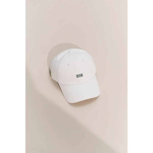 By Malina Monogram Cap in Vanilla, view 3
