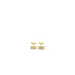 By Malina Monogram Cufflink in Gold Metallic