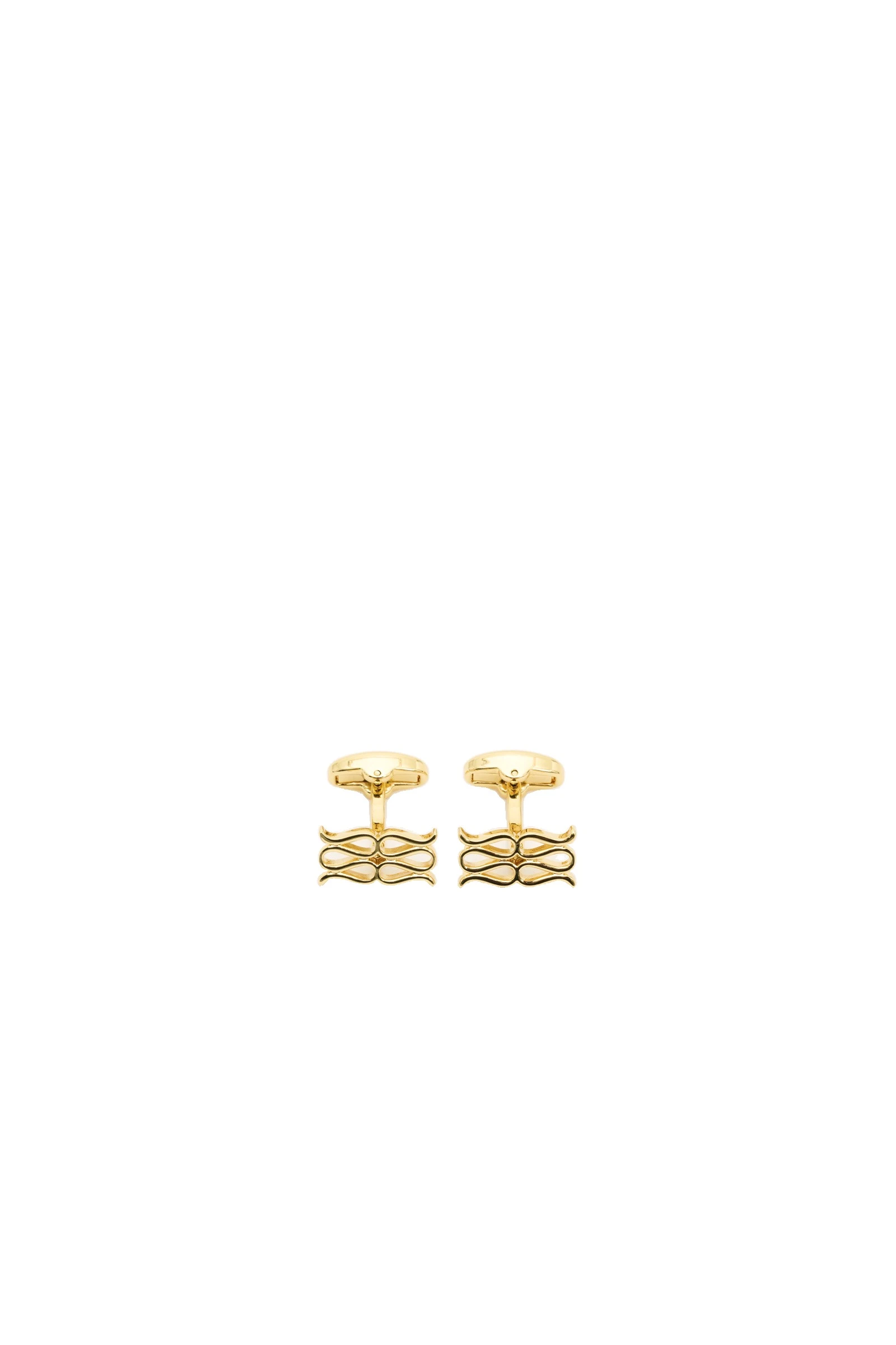 By Malina Monogram Cufflink in Gold Metallic By Malina Monogram Cufflink in Gold Metallic