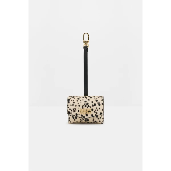 By Malina Monogram Leather Case in Shaded Dot, view 2