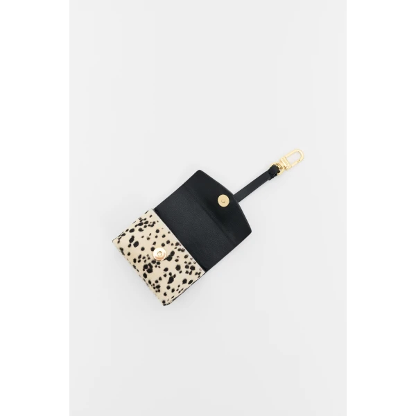 By Malina Monogram Leather Case in Shaded Dot, view 3