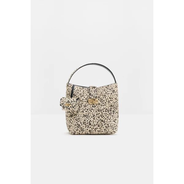 By Malina Monogram Leather Case in Shaded Dot, view 5