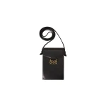 By Malina Monogram Phone Pouch in Black