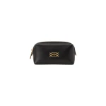 By Malina Monogram Toiletry Bag in Black