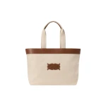 By Malina Monogram Tote Bag in Light Taupe