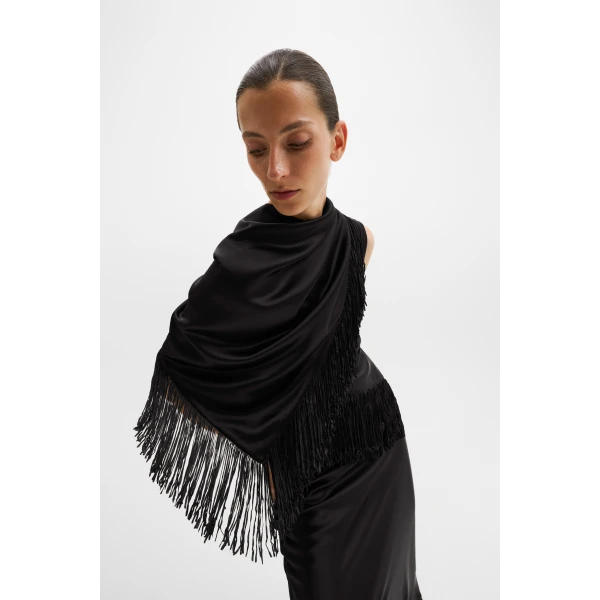 By Malina Nalia Scarf in Black, view 2