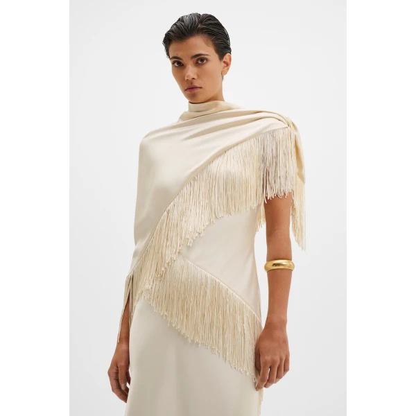 By Malina Nalia Scarf in Pearl, view 2