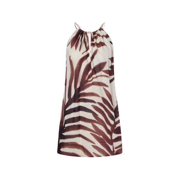 Neela Mini Dress in Burnt Leaf