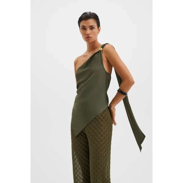By Malina Neija Top in Dusty Olive, view 2