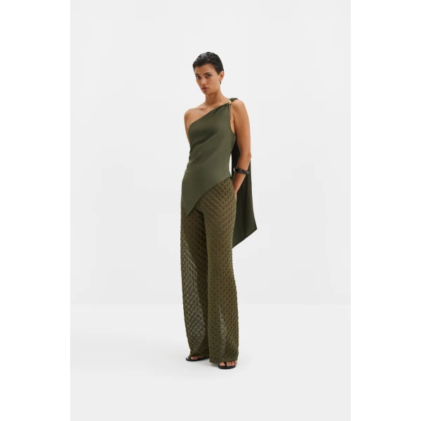 By Malina Neija Top in Dusty Olive, view 3