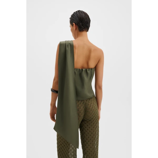 By Malina Neija Top in Dusty Olive, view 4