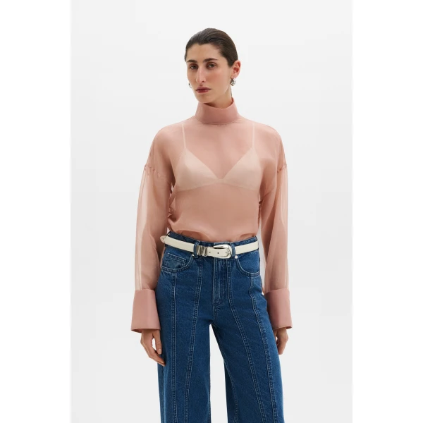 By Malina Nicole Blouse in Soft Pink, view 2