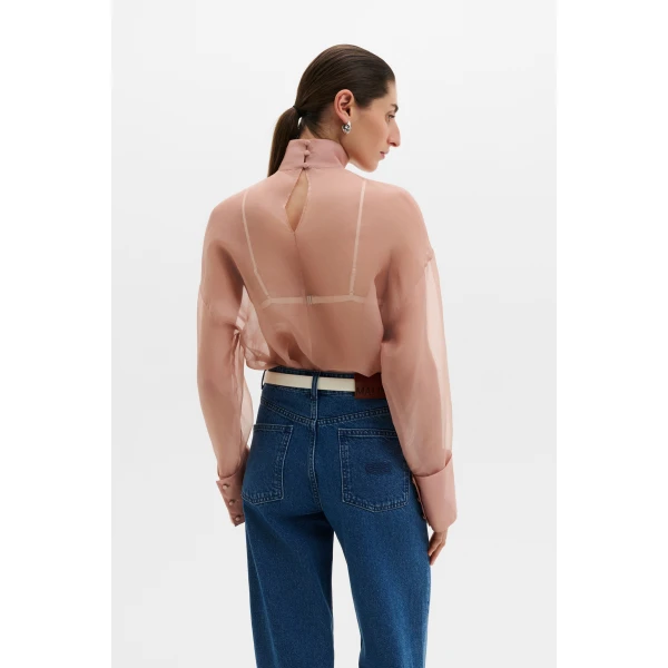 By Malina Nicole Blouse in Soft Pink, view 4