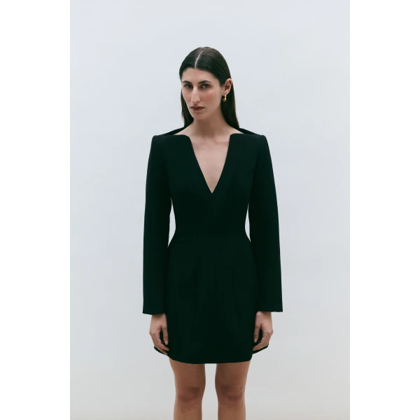 By Malina Ninni Mini Dress in Black, view 6