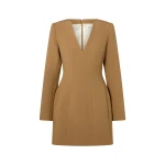 By Malina Ninni Mini Dress in Camel