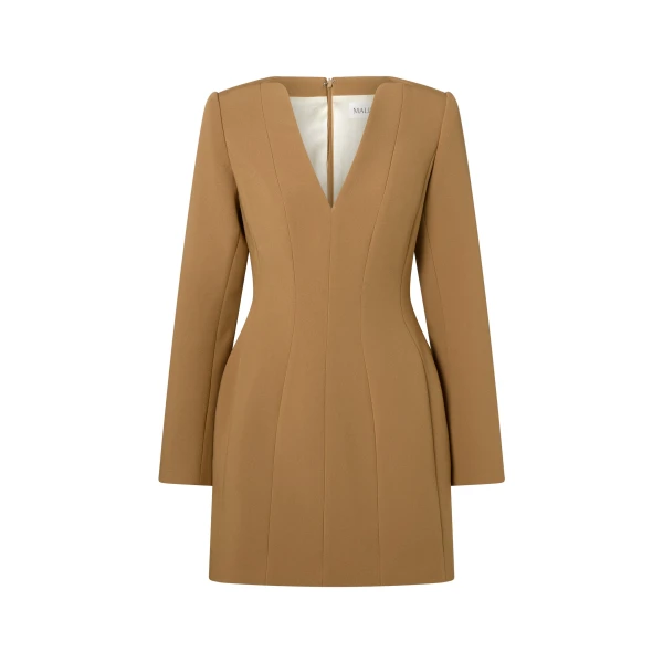 By Malina Ninni Mini Dress in Camel
