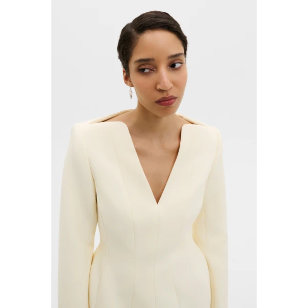 By Malina Ninni Mini Dress in Pearl, view 5