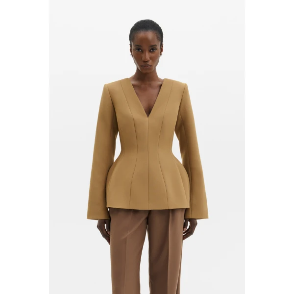 By Malina Ninni Top in Camel, view 2